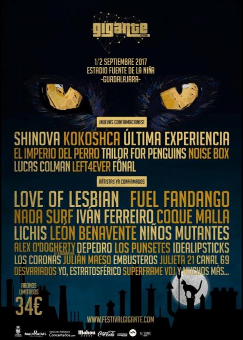 Cartel de Festival Gigante 2017