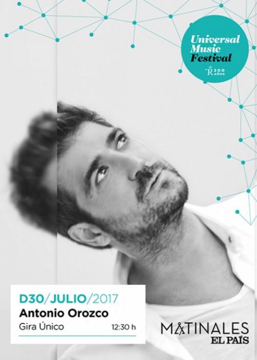 Cartel de Concierto de Antonio Orozco en Madrid