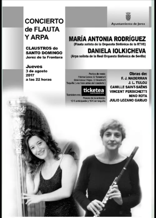 Recital de Flauta y Arpa María Antonia Rodríguez (Flauta) y Daniela Iolkicheva (Arpa)