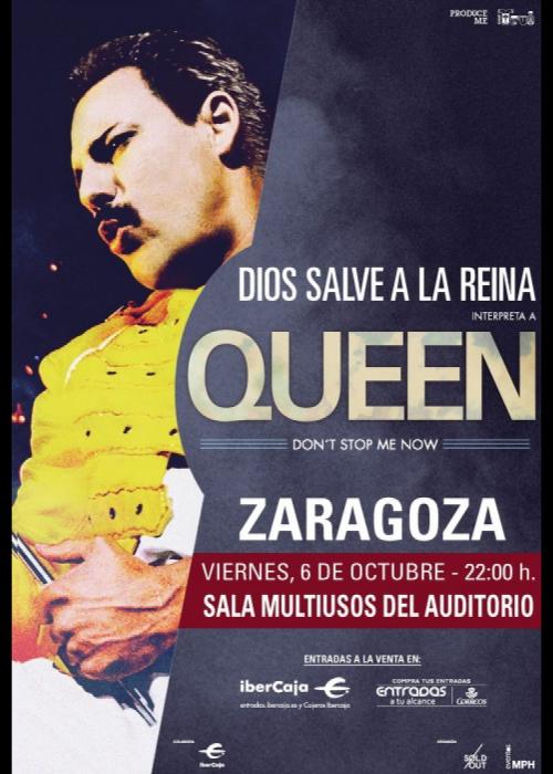 Cartel de Concierto de God Save The Queen en Zaragoza