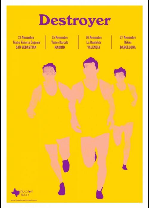 Cartel de Concierto de Destroyer en Donostia-San Sebastián