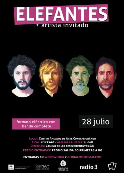 Cartel de Concierto de Elefantes en Sevilla