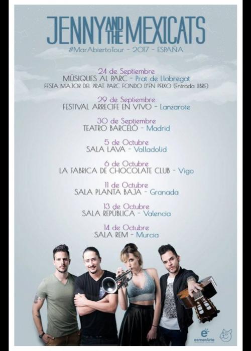 Cartel de Concierto de Jenny and the Mexicats en Valencia
