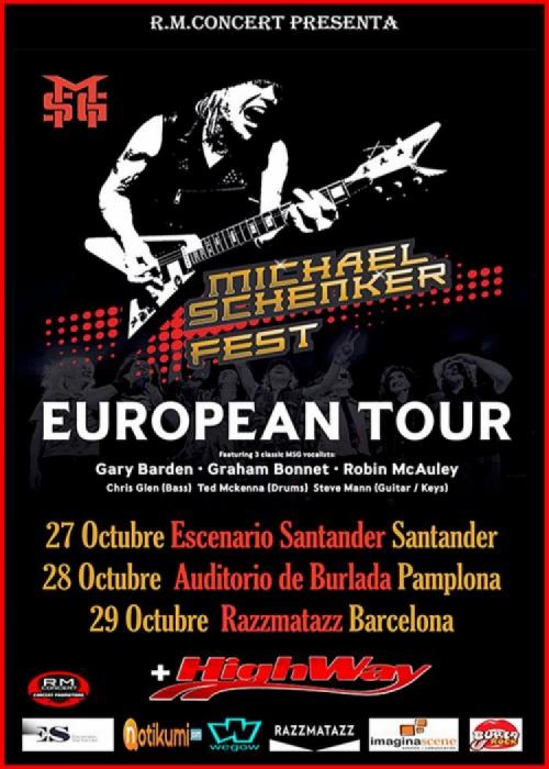 Cartel de Concierto de Michael Schenker en Santander