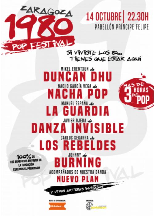 Cartel de 1980 Pop Festival de Zaragoza