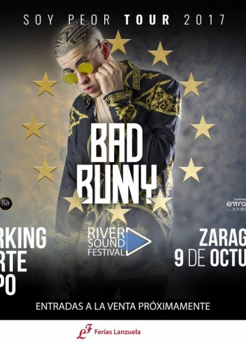 Cartel de Concierto de Bad Bunny en Zaragoza