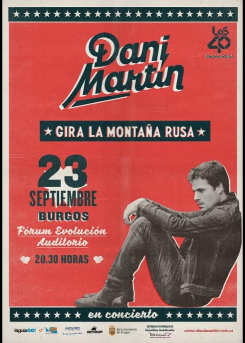 Cartel de Concierto de Dani Martín en Burgos