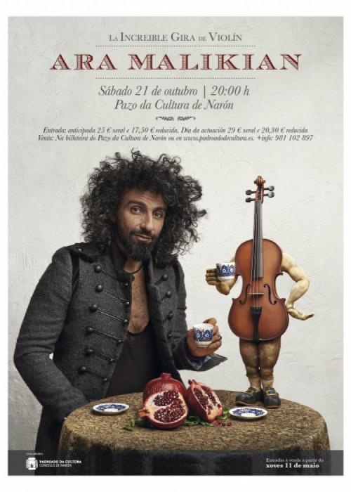 Cartel de Concierto de Ara Malikian en Narón