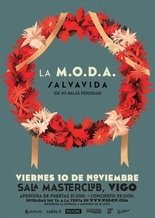 Cartel de Concierto de La M.O.D.A. en Vigo