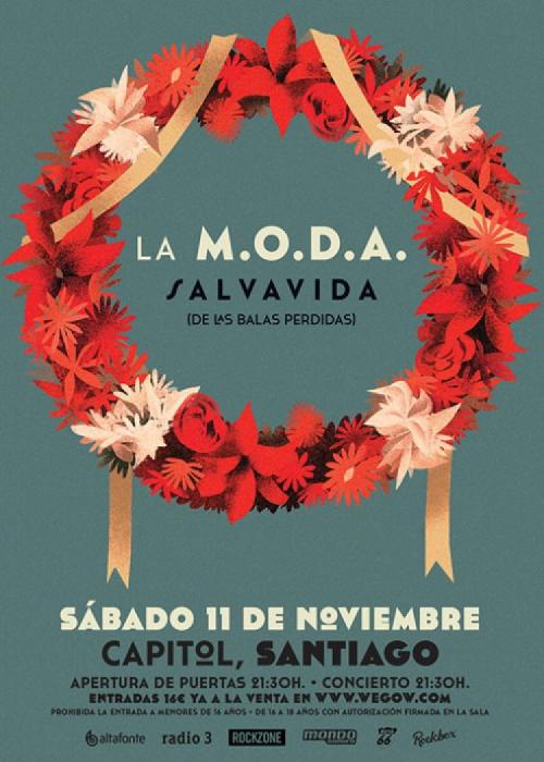 Cartel de Concierto de La M.O.D.A. en Santiago de Compostela