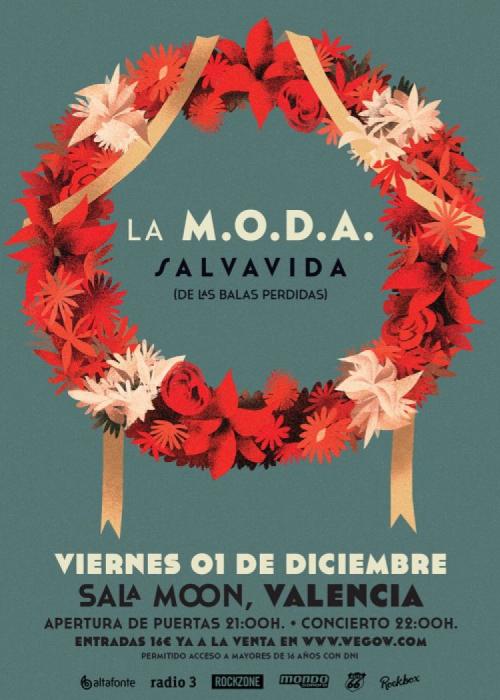 Cartel de Concierto de La M.O.D.A. en Valencia