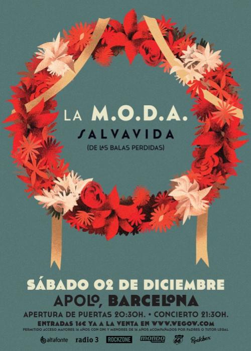 Cartel de Concierto de La M.O.D.A. en Barcelona