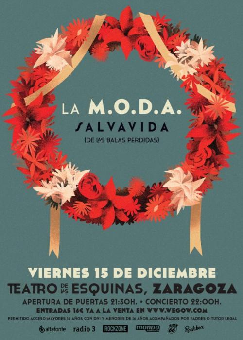 Cartel de Concierto de La M.O.D.A. en Zaragoza