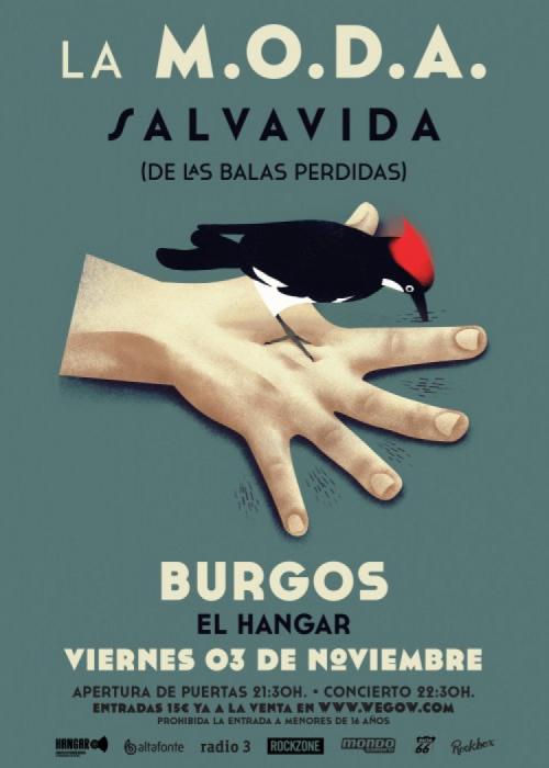 Cartel de Concierto de La M.O.D.A. en Burgos