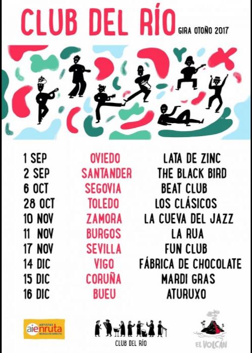 Cartel de Concierto de Club del Rio en Zamora