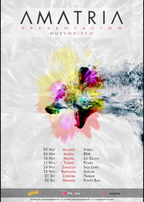 Cartel de Concierto de Amatria en Zaragoza