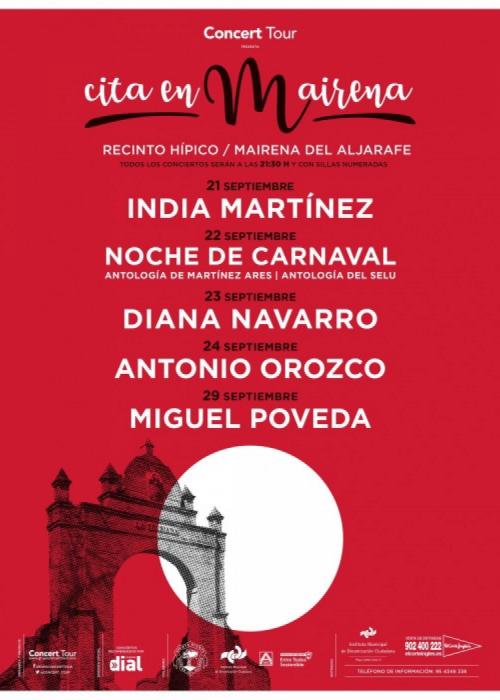 Cartel de Concierto de Antonio Orozco en Mairena del Aljarafe