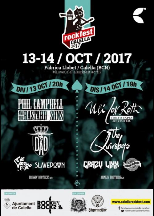 Cartel de Calella Rockfest 2017