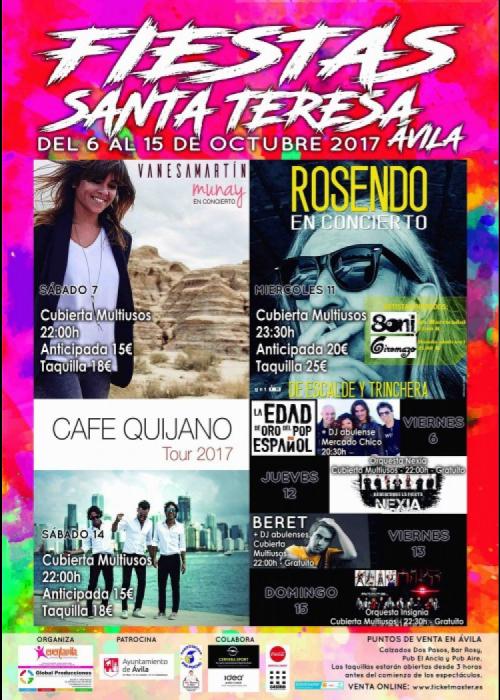 Cartel de Concierto de Rosendo en Ávila