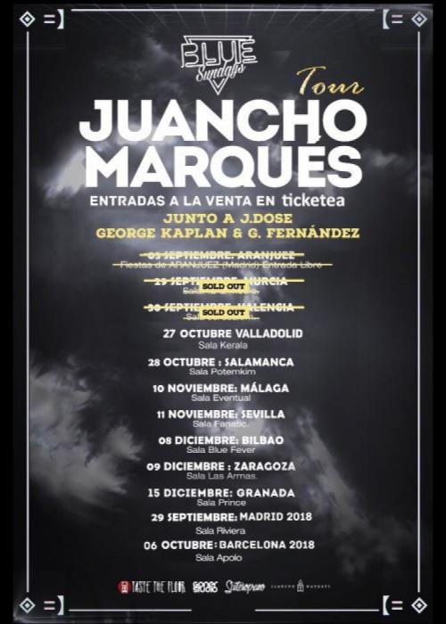 Cartel de Concierto de Juancho Marqués en Barcelona