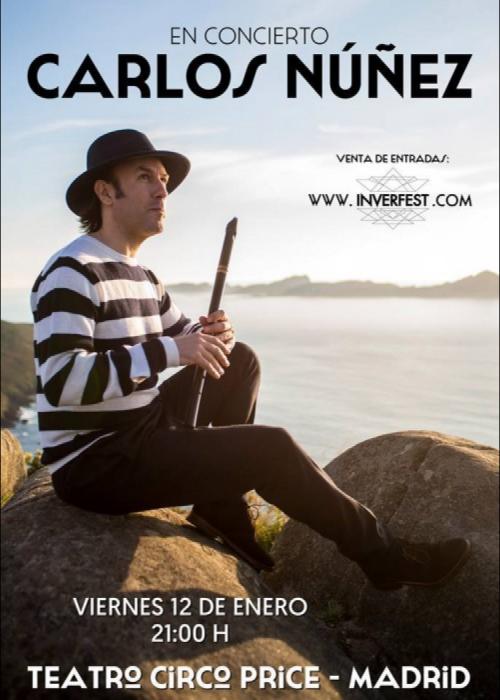 Cartel de Concierto de Carlos Nuñez en Madrid