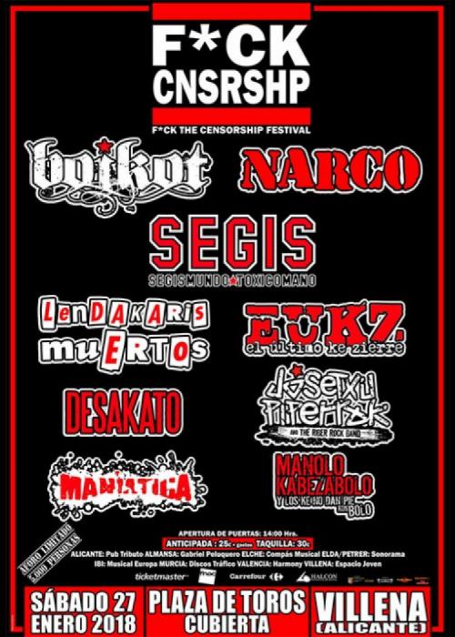 Cartel de F*** the Censorship 2018