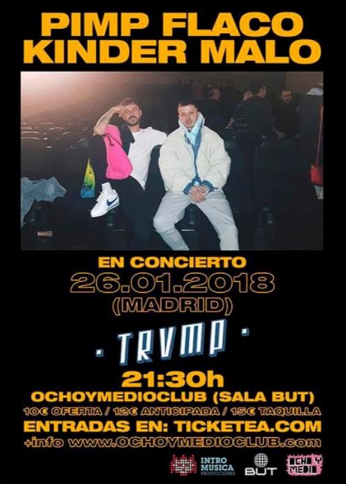 Cartel de Concierto de Kinder Malo & Pimp Flaco en Madrid