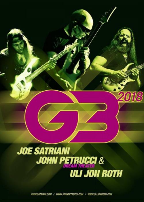 Cartel de Concierto de Joe Satriani  + Uli Joh Roth + John Petrucci en Barcelona