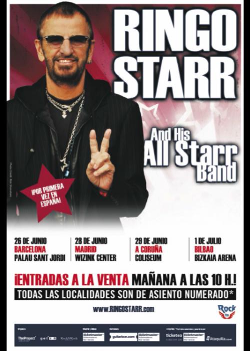 Cartel de Concierto de Ringo Starr en Barcelona