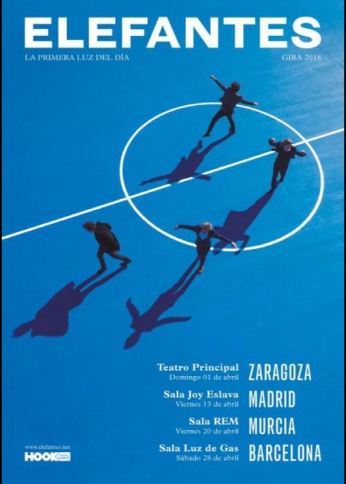 Cartel de Concierto de Elefantes en Zaragoza