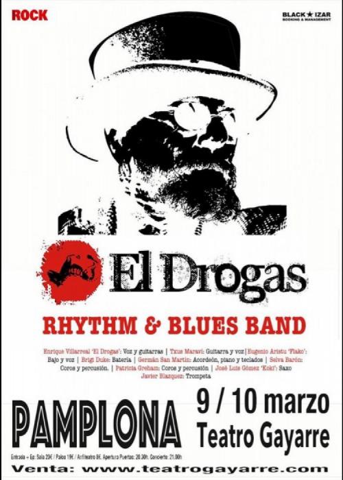 Cartel de Concierto de El Drogas en Pamplona