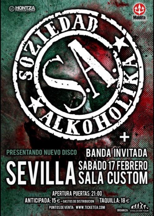 Cartel de Concierto de Soziedad Alkoholika en Sevilla