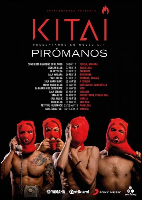 Cartel de Concierto de Kitai en Zaragoza