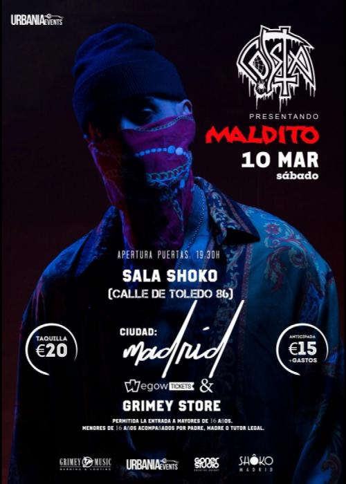 Cartel de Concierto de Costa en Madrid