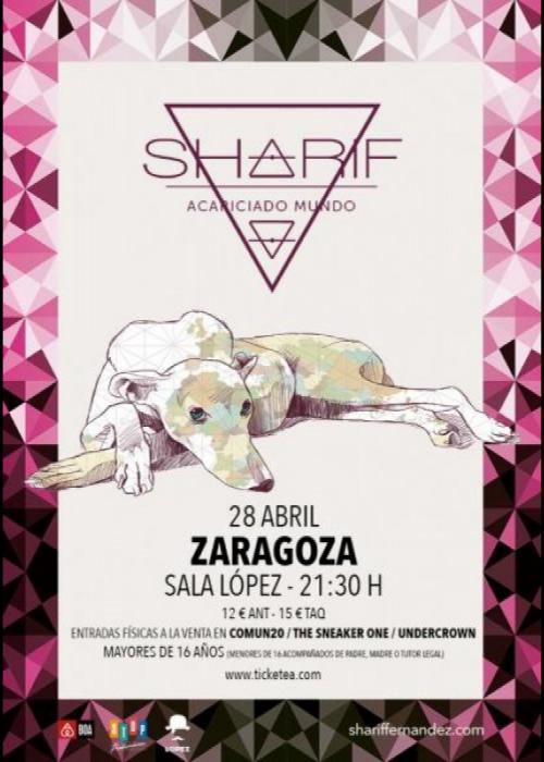 Cartel de Concierto de Sharif en Zaragoza