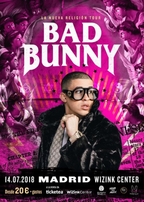 Cartel de Concierto de Bad Bunny en Madrid
