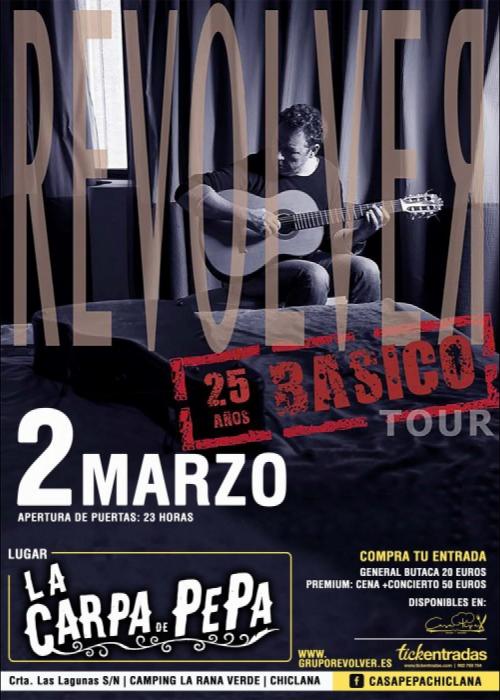 Cartel de Concierto de RevolveR en Chiclana de la Frontera