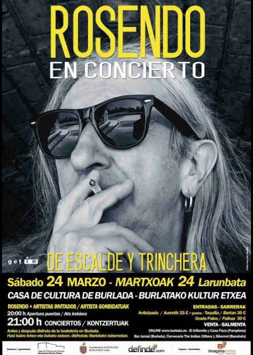 Cartel de Concierto de Rosendo en Burlada