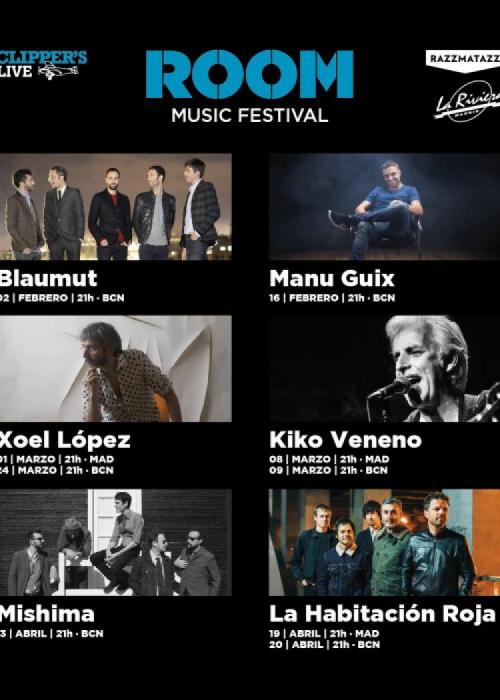 Cartel de Concierto de La Habitación Roja en Barcelona