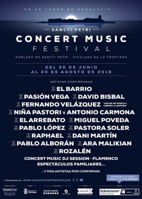 Cartel de Concierto de Miguel Poveda en Chiclana de la Frontera