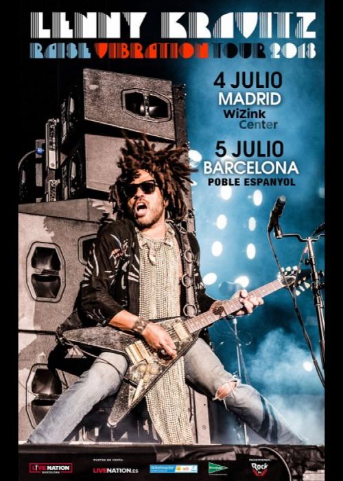 Cartel de Concierto de Lenny Kravitz en Barcelona