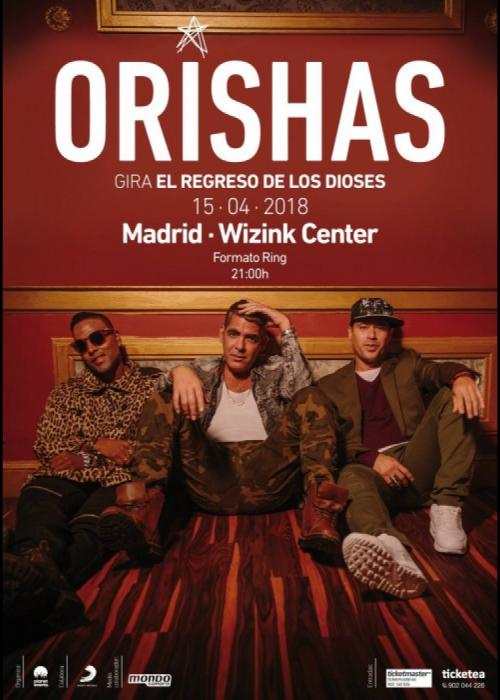 Cartel de Concierto de Orishas en Madrid