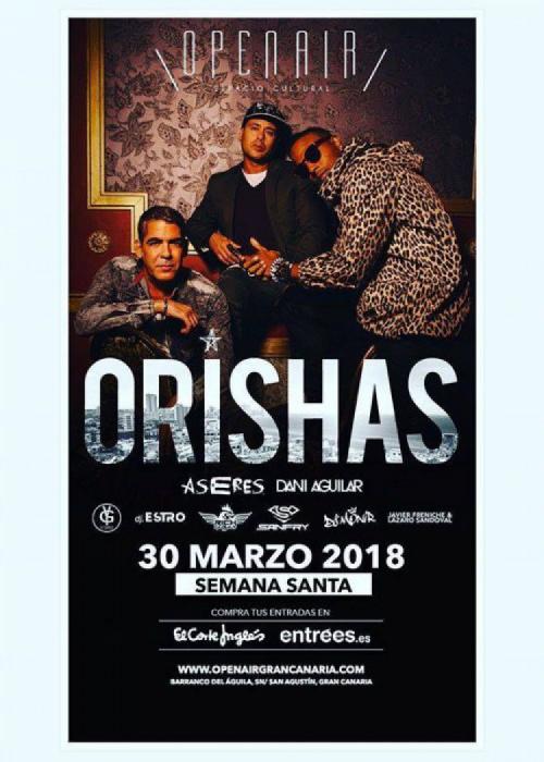 Cartel de Concierto de Orishas en Gran Canaria