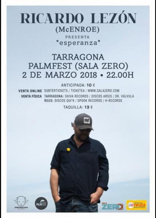 Cartel de Concierto de Ricardo Lezón en Tarragona