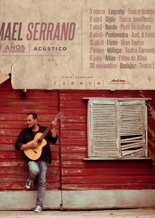 Cartel de Concierto de Ismael Serrano en Narón
