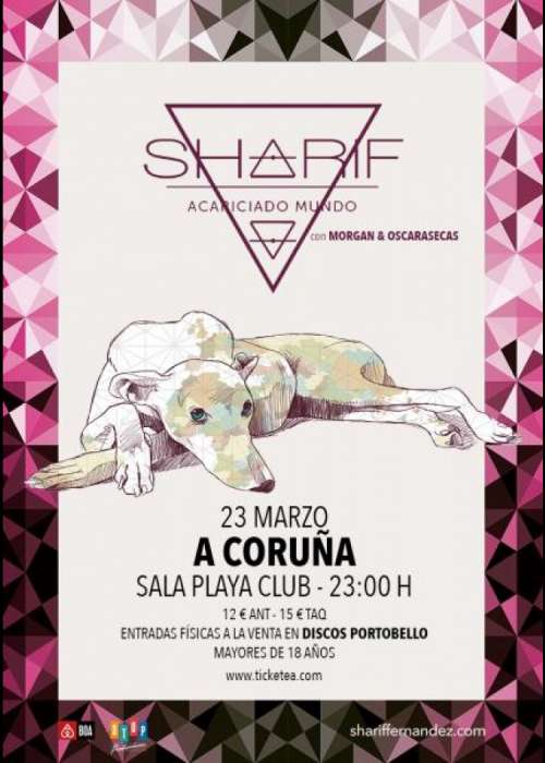 Cartel de Concierto de Sharif en A Coruña