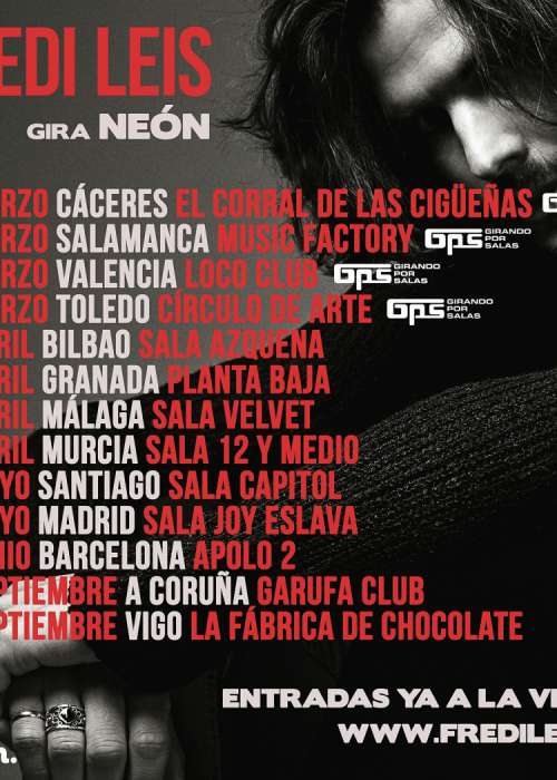 Cartel de Concierto de Fredi Leis en Santiago de Compostela