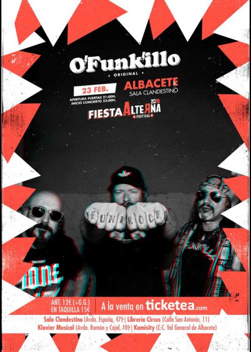 Cartel de Concierto de O'funk'illo en Albacete