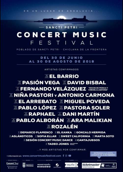 Cartel de Concierto de Los Aslándticos en Chiclana de la Frontera