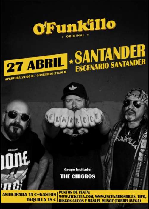 Cartel de Concierto de O'funk'illo en Santander